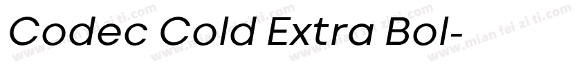 Codec Cold Extra Bol字体转换